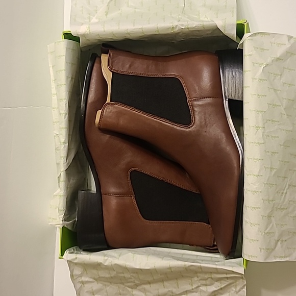 Sam Edelman Thelma Brown Leather Dress Booties - Picture 6 of 7